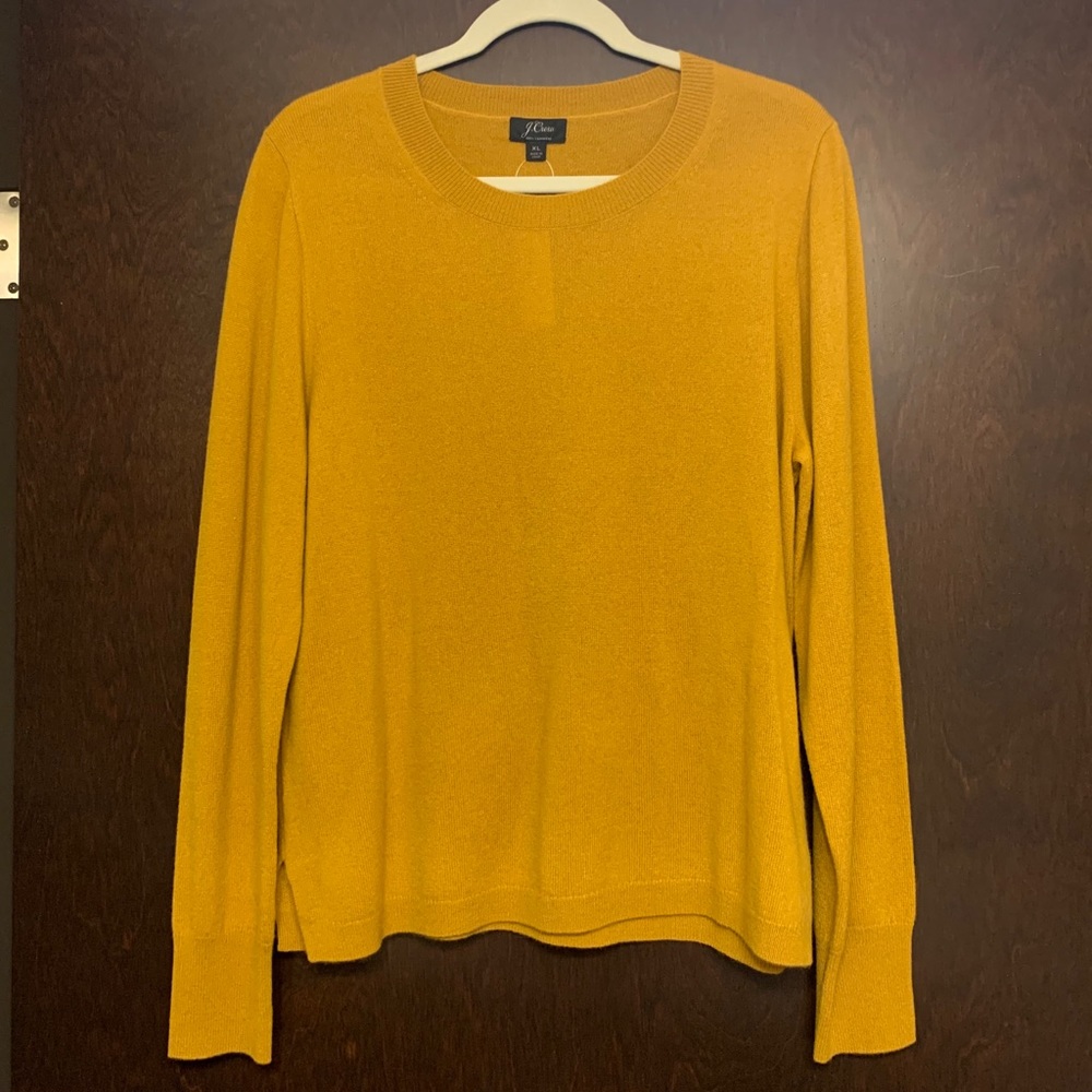 J. Crew Cashmere Sweater Mustard Yellow